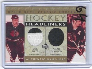 2002-03 (BLACKHAWKS) Upper Deck Classic Portraits Headliners #DZ Daze/Zhamnov