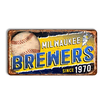 Metal sign Milwaukee Brewers vintage Milwaukee Brewers home street sign MLB - Image 1 of 4