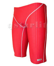 Men Male Practice Competition Training Swimwear Jammer Size 36/38 3XL Red