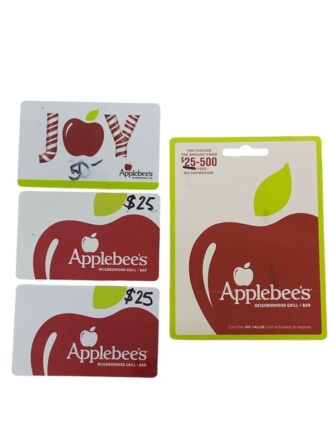 APPLEBEES RESTAURANT GIFT CARD 150 100 MOM DAD FRIENDS EMPLOYEE WORK MEAL  FOOD