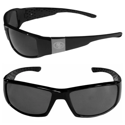 NFL San Francisco 49ers Chrome Black Sunglasses Cover