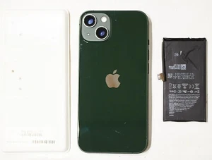 Apple iPhone 13 rear housing back glass chasis GREEN ( A ) + battery - Picture 1 of 8