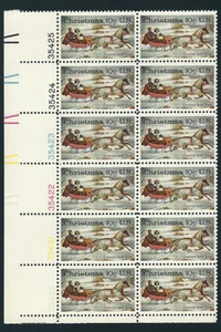 Scott # 1551...10 Cent....Christmas... Plate Blocks of 12 - Picture 1 of 1