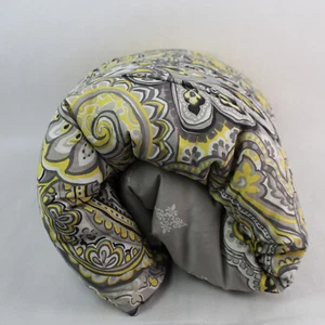 Mainstays Full Sized Polyester Comforter Yellow Gray Geometric Pattern 90" x 83" - Picture 1 of 5