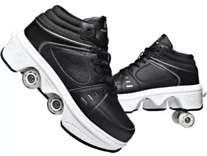 TAILORIA Four-Wheel Recyclable Skate Shoes 2-in-1 Roller Skate Shoes Size 8 - Picture 1 of 17
