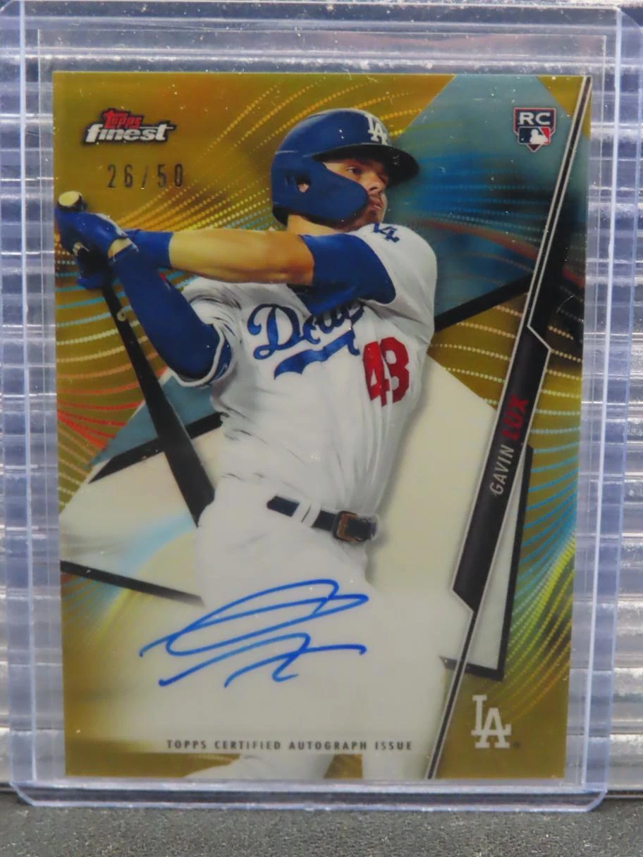 2020 Topps Finest Gavin Lux Gold Refractor Rookie RC Auto Autograph #26/50