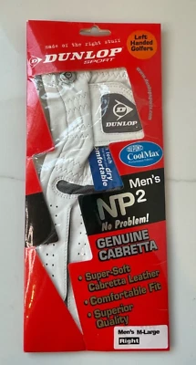 Guante de golf Dunlop Sport para hombre mano derecha cuero cabretta súper suave NUEVO Foto 1 de 4