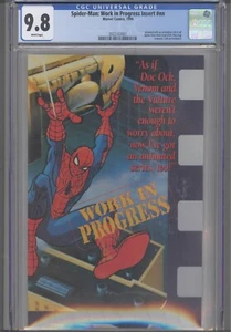 Spider-Man: Work in Progress Insert #nn CGC 9.8 Poly Bag Removed w/Film 1 Cell - Picture 1 of 4