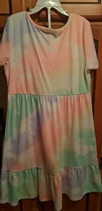 Girls Crown And Ivy Tye Dyed Dress Size Large, Midi, Comfort, Beachy, Boho Girls - Picture 1 of 5