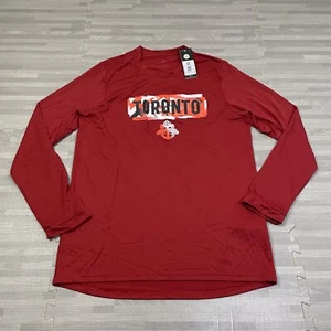 Adidas Toronto FC Long Sleeve Soccer Active Shirt Mens Size Large Red Crew $45 - Picture 1 of 9