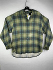 Tommy Bahama Men’s Size Large Silk Green Plaid Button Up Shirt