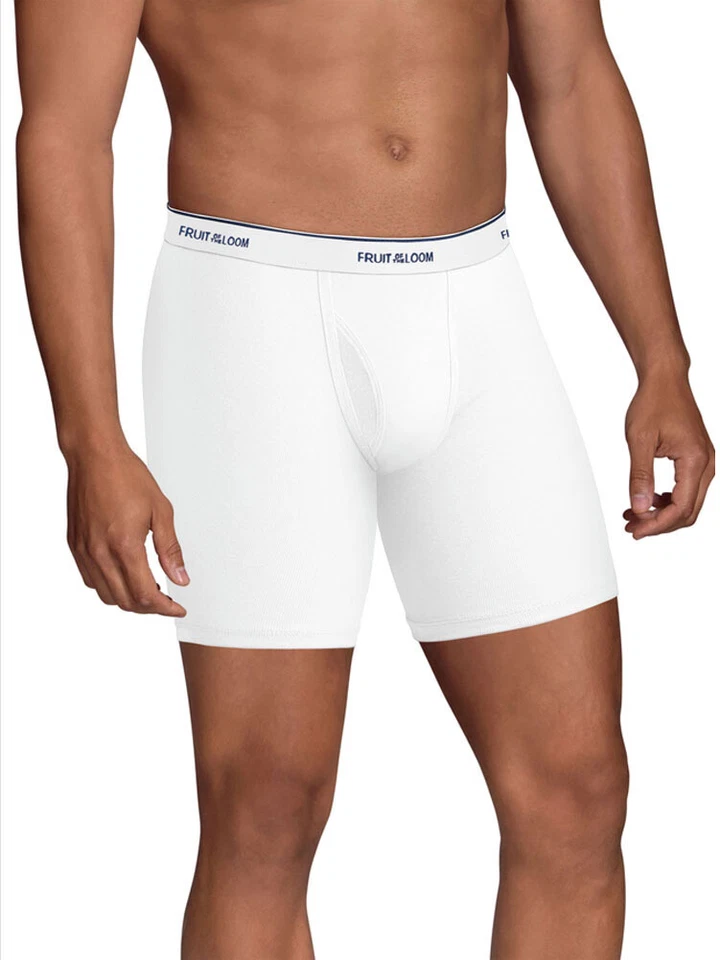 Paquete de 5 calzoncillos boxer blancos Coolzone Fruit Of The Loom para hombre 5bl7600 Foto 1 de 1