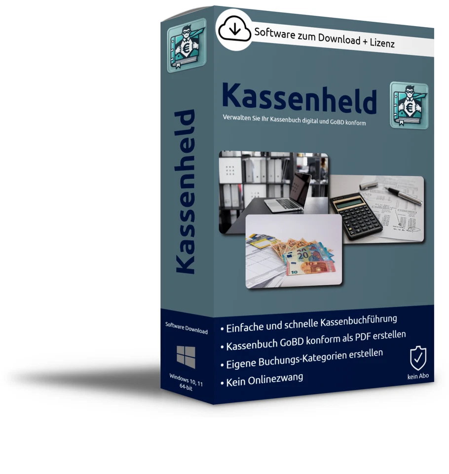 Digitales Kassenbuch GoBD Export PDF Führung des Kassenbuchs ohne EXCEL - Bild 1 von 4