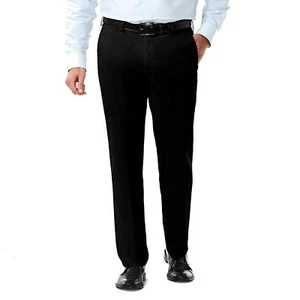 Pantalón Haggar H26 Para Hombre Calce Clásico Sin Hierro Elastizado Caqui - Negro 38x29 - Imagen 1 de 2