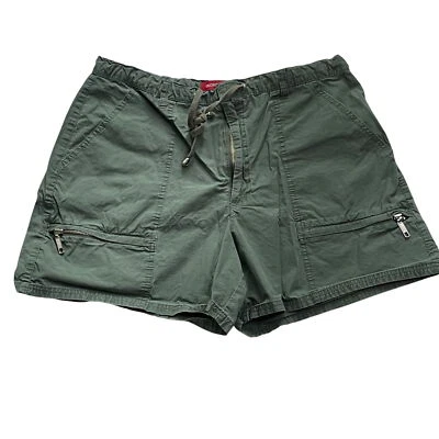 Pantalones Cortos Carga Gloria Vanderbilt Mujer Verde Algodón Cordón Cremallera Talla Grande 16 u Foto 1 de 4