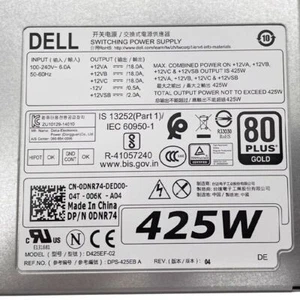 1Pcs FOR Dell T5810 Power Supply 425W T7810 Power Supply D425EF-02 0DNR74 0YFY1V - Afbeelding 1 van 10