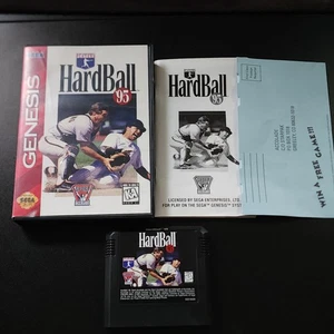HardBall '95 (Sega Genesis, 1995) Game Case Manual Insert - Bild 1 von 10