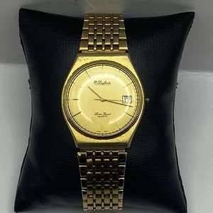33 mm Dufonte Lucien Piccard Quarz Damenuhr goldfarben für Teile oder Reparatur - Bild 1 von 18