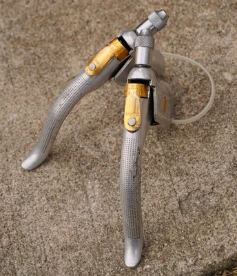 Palancas de freno Dia Compe vintage años 80 punto dorado barriles de ajuste aprobado por Schwinn Foto 1 de 4