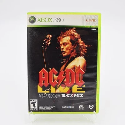AC DC Live Rock Band Track Pack (Microsoft Xbox 360, 2008) No Manual Damaged Art - Image 1 of 3