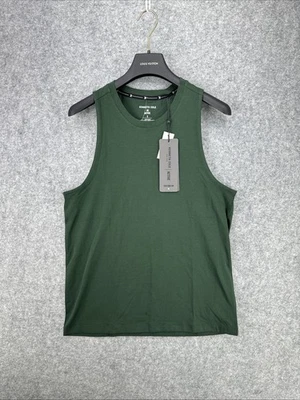 Camiseta sin mangas Kenneth Cole Active para hombre talla pequeña verde pino UPF 50+ elástica $39 nueva con etiquetas Foto 1 de 4