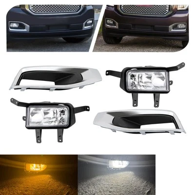 Parachoques LED ámbar luces antiniebla blancas lámpara de funcionamiento para GMC Yukon/Yukon XL 2015-2018 Foto 1 de 4