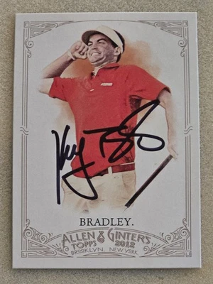 2012 Topps Allen & Ginter #211 Keegan Bradley Signed Rookie PGA Golf Auto IP  - Image 1 of 2