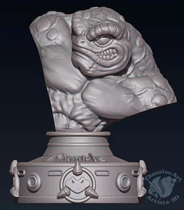 Battletoads Pimple Bust-8 Inches (Grey) - Picture 1 of 2