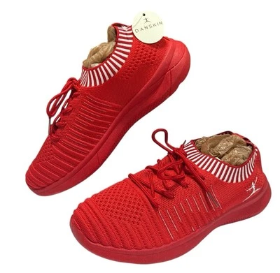 ZAPATILLAS DANSKIN ENERGY ULTRA LIGERAS MUJER Tejidas Rojo y Blanco Talla 8 Nuevas Con Etiqueta Foto 1 de 4