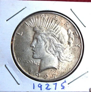 SILBER PEACE DOLLAR 1927 S - RARITÄT IN DIESER ERHALTUNG! NIEDRIGE AUFLAGE! (ref# 2000) - Bild 1 von 1