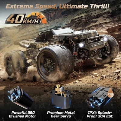 RC Monster Truck 1:16 – 40 km/h – 4WD – Waterproof – 2 Akkus – LED – Neu OVP ⚡ - Bild 1 von 4