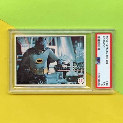 Original 1966 Topps Batman Bat Laffs Trading Card #18 PSA 5 - Image 1 of 4