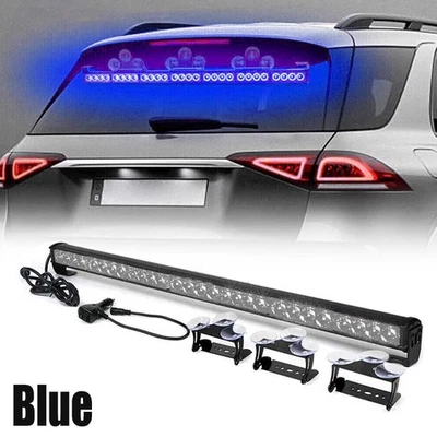 28 LED Frontblitzer Blitzlicht Warnleuchte Strobe Licht Blau 12V 24V KFZ LKW PKW - Bild 1 von 4