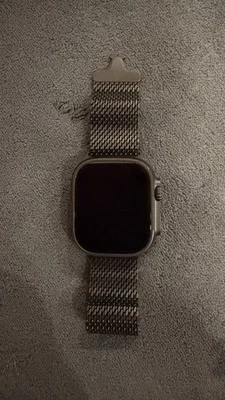 Apple Watch Ultra 2 Black Titanium Titan Schwarz Milanaise Milanese Armband OVP - Bild 1 von 4