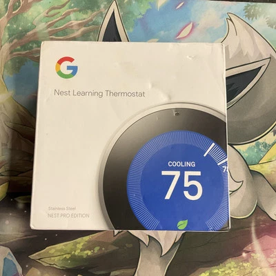 Google Nest Learning Thermostat Stainless Steel T3008US NEST PRO EDITION - Image 1 of 3