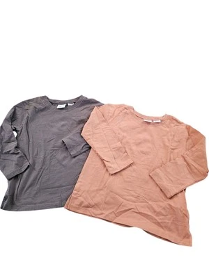 Nuevo sin etiquetas Lote ZARA Top Niño Suave Algodón Manga Larga Camiseta 4-5 Gris Naranja/Melocotón/Óxido Foto 1 de 2