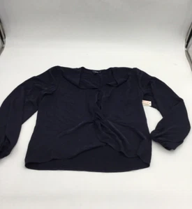 Aqua For Bloomingdale Women's Full Sleeves Top-Black- Size: S - Picture 1 of 3