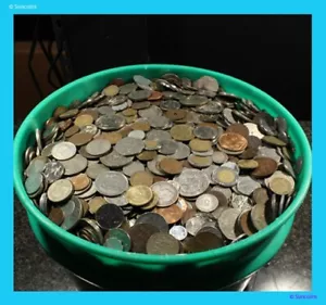 Lot Unsearched Mixed Foreign Coins By The Pound. Save 10% off additional Lots - Picture 1 of 7