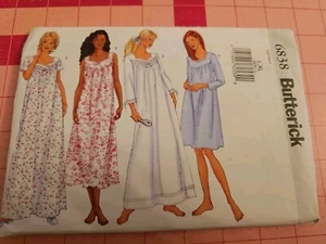 Camicia da notte donna modello Butterick 6838 abito casa pigiama pizzo taglie L XL NON TAGLIATA - Foto 1 di 4