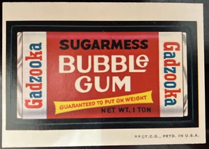 1970's Topps Wacky Packages GADZOOKA SUGARMESS GUM Clean - Bild 1 von 2