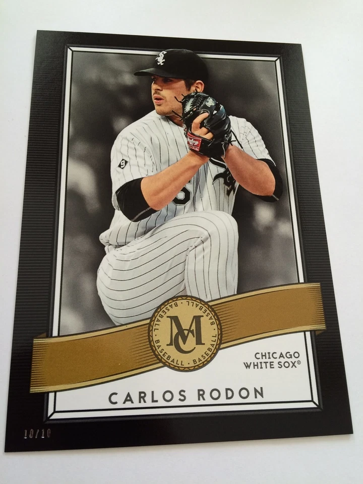 2016 Topps Museum Collection Gold Jumbo 5x7 Carlos Rodon White Sox 86 #'d 10/10 - Image 1 of 1
