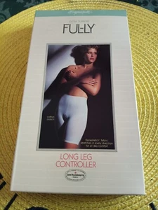 Vintage Exquisite Ful-ly Long Leg Controller Girdle 2x P1661 Fully White - Picture 1 of 3