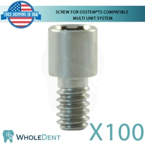 100 Screws For Multi Unit System Dental Osstem® TS Hiossen® ET Compatible Hex - Picture 1 of 3