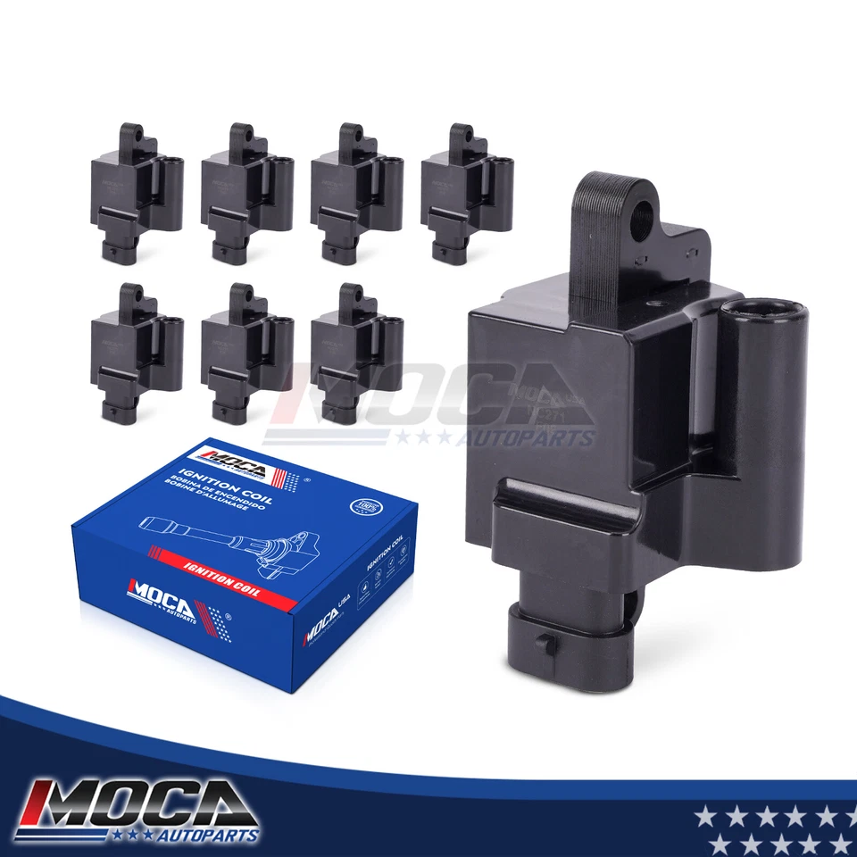 8*Ignition Coils for Cadillac Chevrolet Workhorse GMC Isuzu Only Fit Square Coil - Image 1 of 4