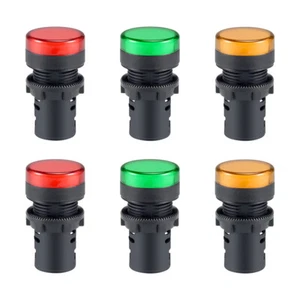 6Stk Anzeigeleuchten Schalttafeleinbau AC/DC 12V 7/8 "22mm Rot+Gelb+Grün - Bild 1 von 7