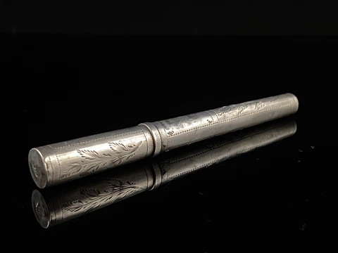 Georgian Solid Silver Bodkin Case Matthew Linwood Birmingham Circa 1810 Cover