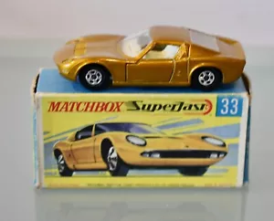 Matchbox Superfast No. 33 Lamborghini Miura P400 Mint & Boxed 1970 - Picture 1 of 6