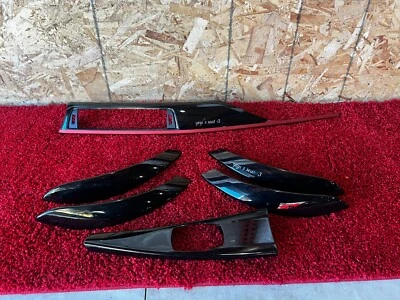 BMW F30 F32 F36 BLACK HIGH-GLOSS TRIM MOLDING DASH DOOR PANEL SET OEM 90K - Image 1 of 4
