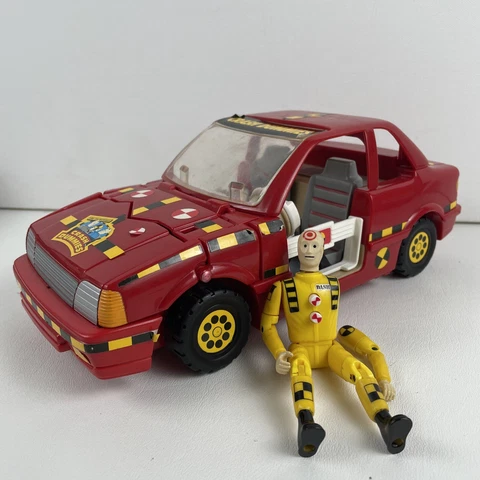 🔥TYCO Crash Test Dummies Red Crash Car With Dash Figure 100% Complete NICE!🔥 Cover