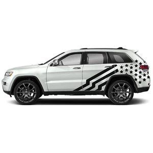 Side US flag graphics stickers decal compatible with Jeep Grand Cherokee - Picture 1 of 15
